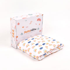 Baby Ac Quilt Blanket cum Bedspread- 0-3 Years - 100*120 cm - Rainbow