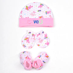 New Born Baby  Cap Mitten Booties Set ?  Gentle to Baby Delicate Skin - 3 sets
