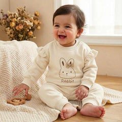 Winter Warm Full Sleeve Co-ord Sets For Baby | Cotton Baby Clothing Set For Infant and Toddler | Rabbit | Set of 1