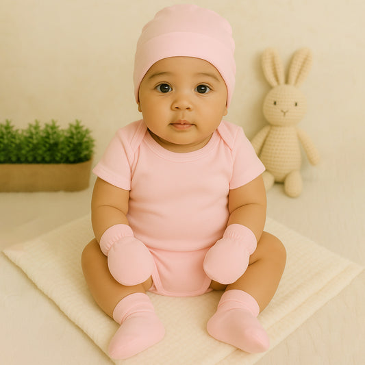 Organic Cotton Baby Onesies Gift Set | Pack Of 4 | Pink