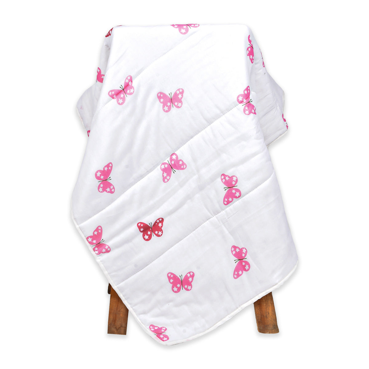 Baby Ac Quilt Blanket cum Bedspread- 0-3 Years - 100*120 cm - Butterfly