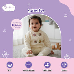 Winter Warm Woollen Full Sleeve Sweater For Baby | Flower | Pack of 1