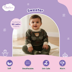 Winter Warm Woollen Full Sleeve Sweater For Baby | Bear | Pack of 1