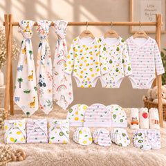 Moms Home Infant Kids Multi-Coloured  Printed Organic Cotton 21-Piece Baby Apparel Gift Set