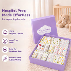 Moms Home Infant Kids Multi-Coloured  Printed Organic Cotton 21-Piece Baby Apparel Gift Set