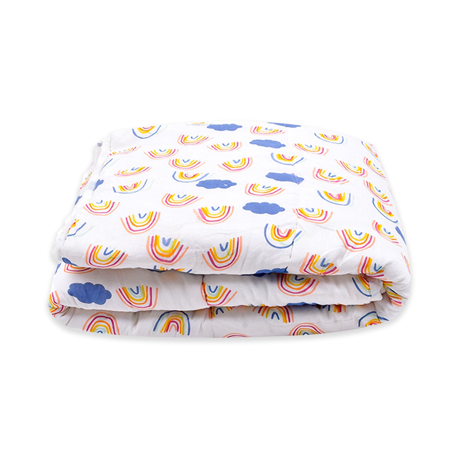 Baby Ac Quilt Blanket cum Bedspread- 0-3 Years - 100*120 cm - Rainbow