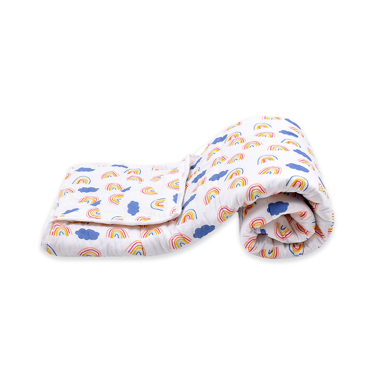 Baby Ac Quilt Blanket cum Bedspread- 0-3 Years - 100*120 cm - Rainbow