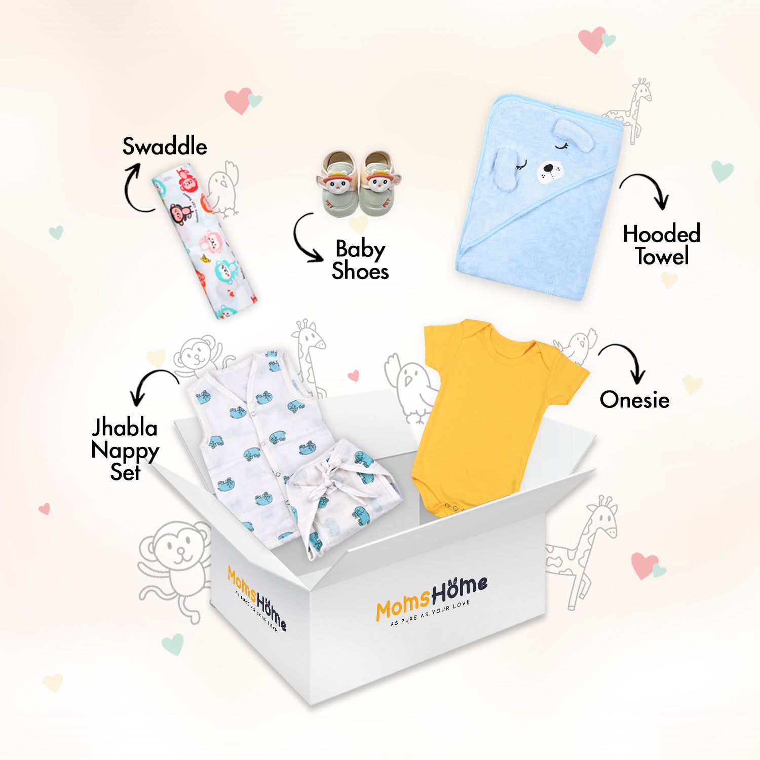 New Born Baby Essentials  Combo Set @ 299 (When you buy 5 or more items)