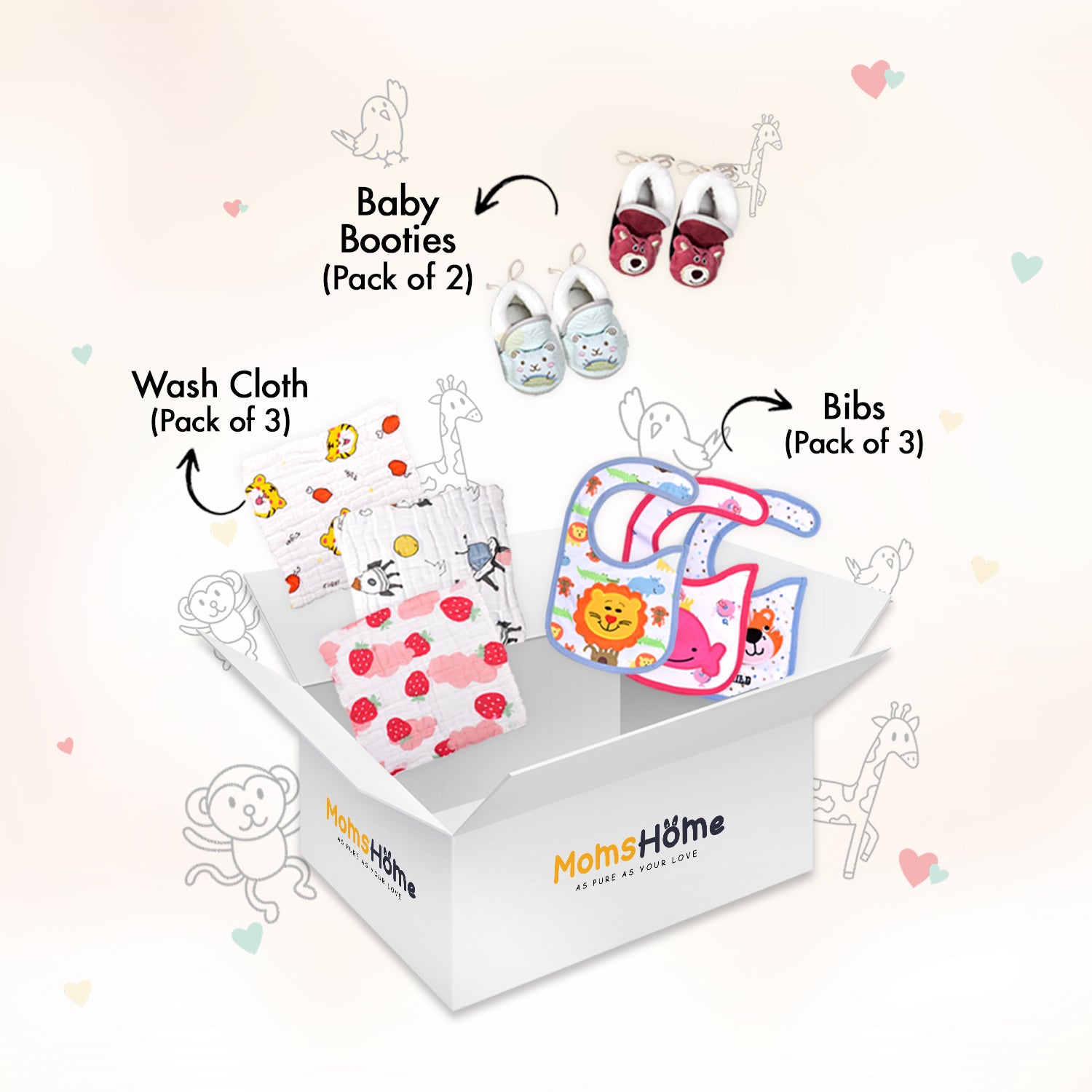 New Born Baby Essentials  Combo Set @ 299 (When you buy 12 or more items)