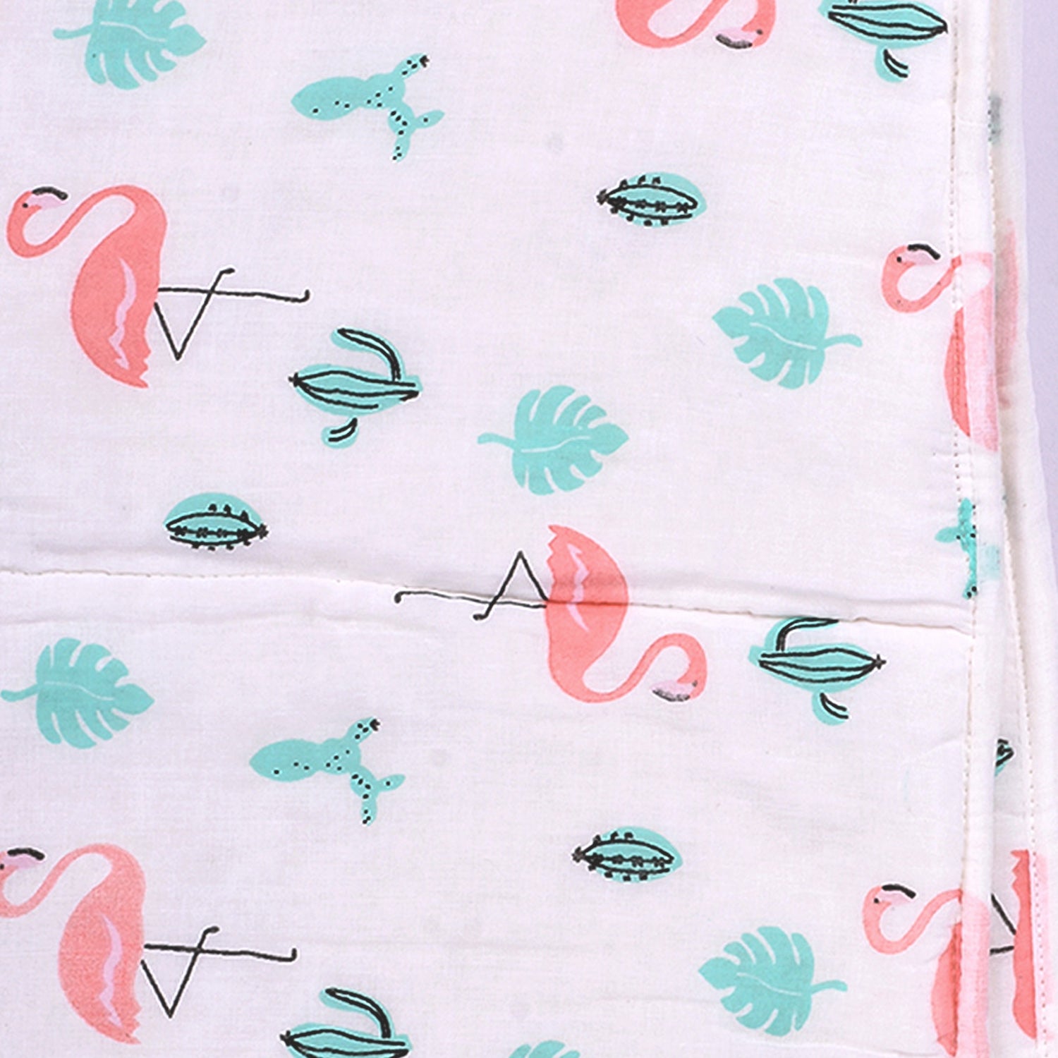 Baby Ac Quilt Blanket cum Bedspread- 0-3 Years - 100*120 cm - Flamingo