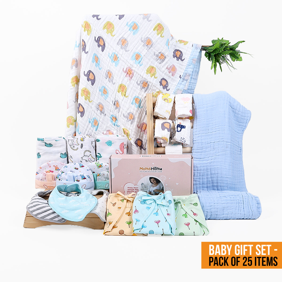 Baby Essential Gift Set | Blue | 25 Item – Moms Home