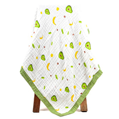 Baby Muslin 6 Layer Wash Towel- 100X100 CM - (0-3 Years) Pack Of 1 Avocado