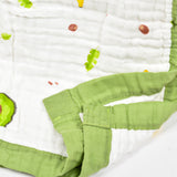 Baby Muslin 6 Layer Muslin blanket Cum Towel - 100X100 CM - (0-3 Years) Pack Of 1 Avocado