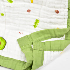 Baby Muslin 6 Layer Wash Towel- 100X100 CM - (0-3 Years) Pack Of 1 Avocado