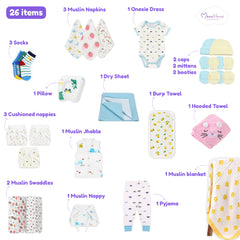 Baby Essential Gift set | Blue | 26 Item