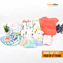 New Born Baby Essentials Gift Combo Box  0-6 Months - 27 Items
