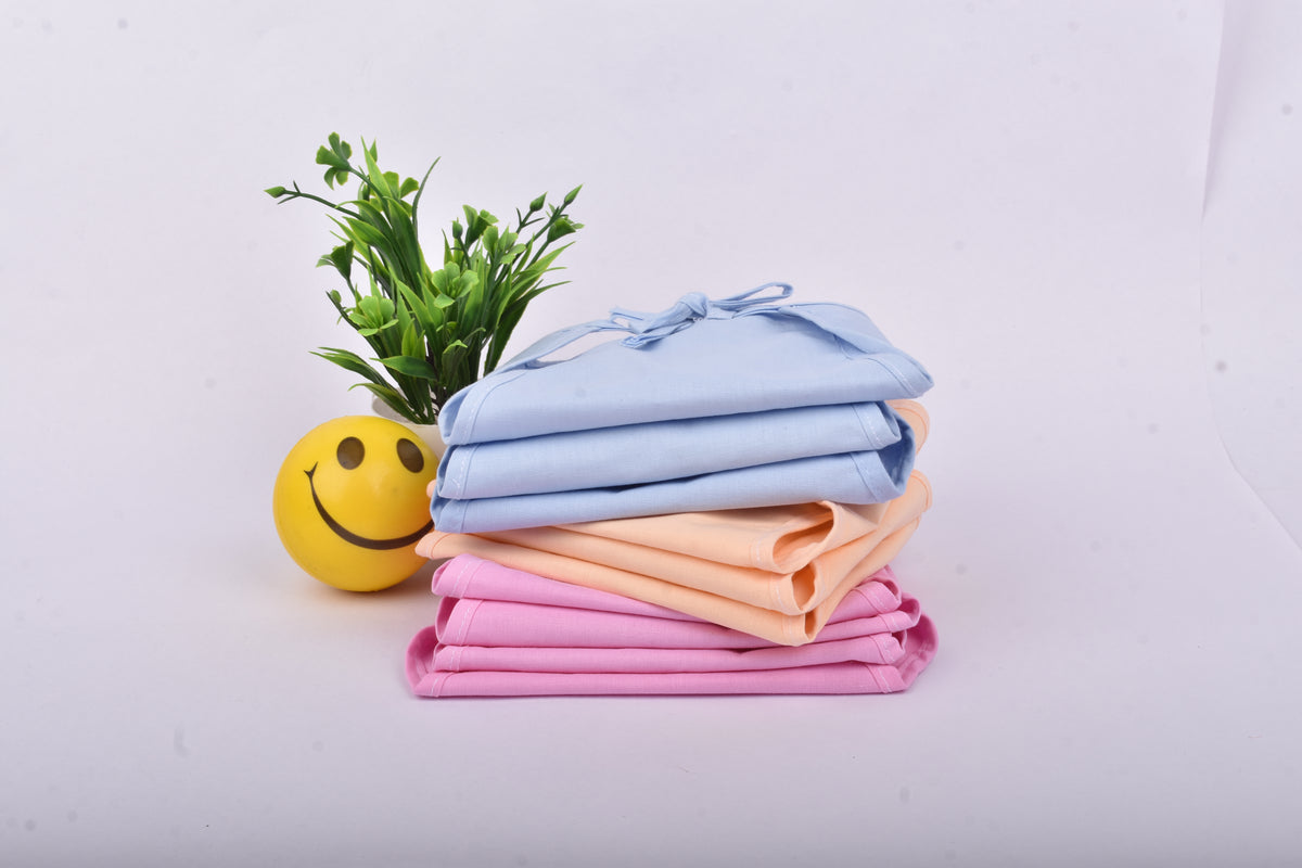 Baby Cotton Cloth Diapers/Langot Double Layer(Multicolour, 0-6 Months) Pack of 10 Pieces