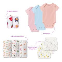New Born Baby Essentials Gift Combo Box  0-6 Months - 27 Items