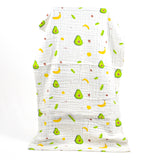 Baby Super Soft Absorbent Muslin  6 Layer Bath Towel & Napkin Combo - Pack of 4 - Avacado