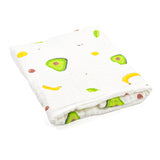 Baby Super Soft Absorbent Muslin  6 Layer Bath Towel & Napkin Combo - Pack of 4 - Avacado