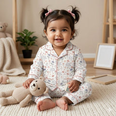 Organic Cotton Kids Night Suit | Full Sleeves Sleepwear | Blossom