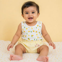 Summer Outfit Set For Boys & Girls | Organic Cotton Sleeveless Top & Shorts For Toddlers | 1-4 Years