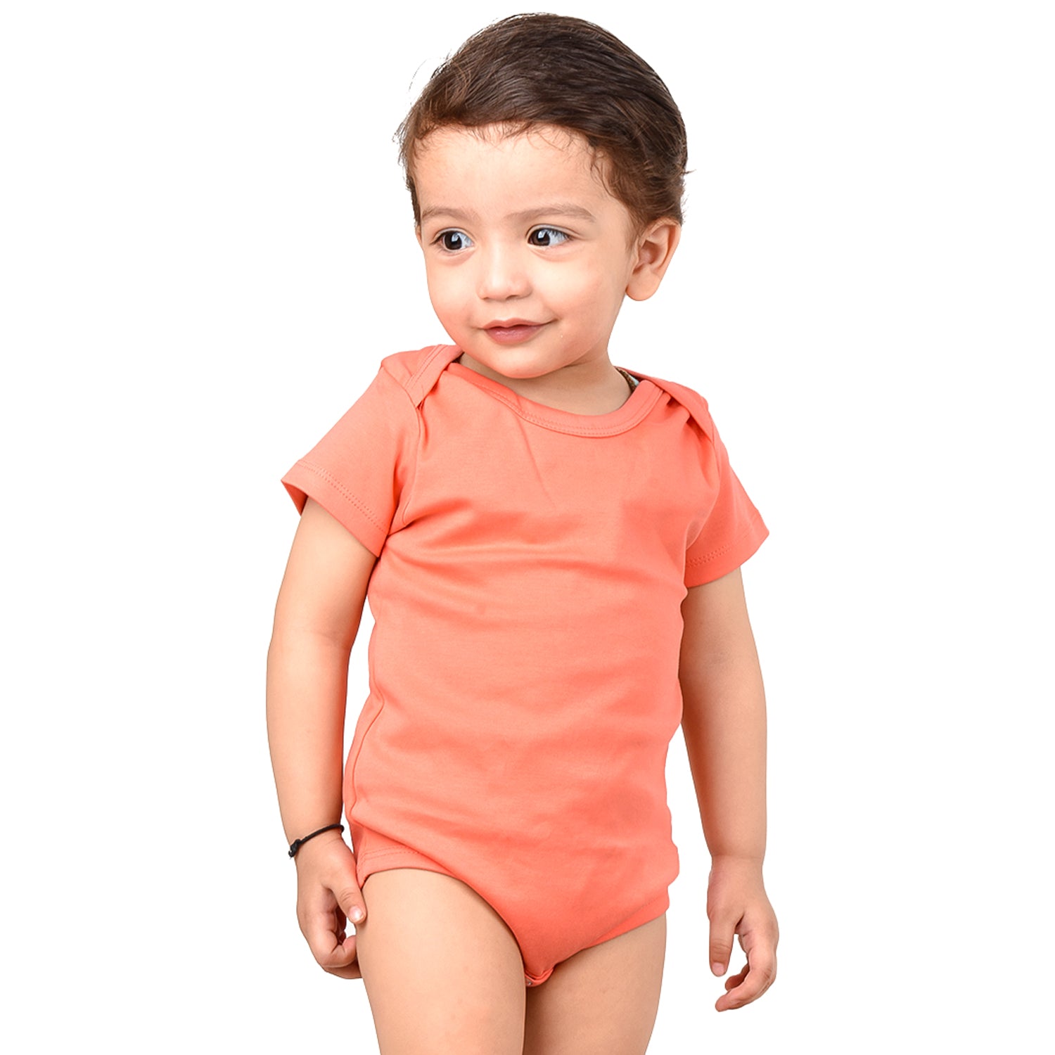 Baby Soft Organic cotton Unisex  Onesie Pack of 2 - Peach & Sky Blue  - 0-3 Months