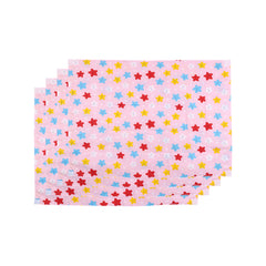Baby Diaper changing Mat/ Sleeping Mat-4 Sheets| 0- 6 Months | Mixed - Pink