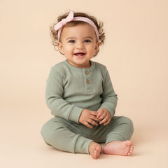 Ribbed Organic Cotton Co-ord Set For Newborn, Infant & Toddler Baby | Soft & Breathable Baby Outfit | Baby Dress | 0-12 Months