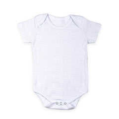 Baby Organic Cotton Onesie | Blue Stripped & Pink Stripped | 6-12 Months | Pack of 2