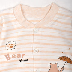 Baby's Warm Unisex Cotton Suit Set - 1 Pajama and 1 Shirt - Peach
