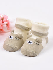 Moms Home Kids Unisex Organic Cotton Ankle-Length Antiskid Bootie Socks, 0-6 Months