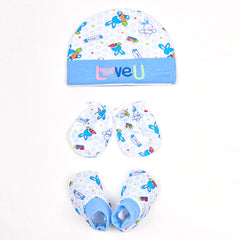 New Born Baby  Cap Mitten Booties Set ?  Gentle to Baby Delicate Skin - 3 sets