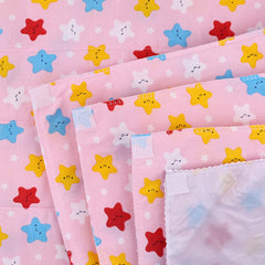 Baby Diaper changing Mat/ Sleeping Mat-4 Sheets| 0- 6 Months | Mixed - Pink