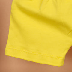 Kids Organic Cotton Co-Ord Set | T-Shirt & Shorts | Lemon