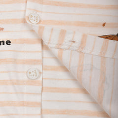 Baby's Warm Unisex Cotton Suit Set - 1 Pajama and 1 Shirt - Peach