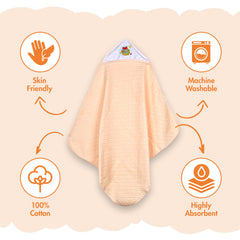 Moms Home New Born Organic Cotton Velcro Swaddle Wrap Gift Set of 3 Items -Pink