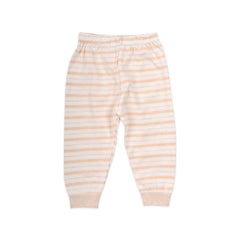 Baby's Warm Unisex Cotton Suit Set - 1 Pajama and 1 Shirt - Peach