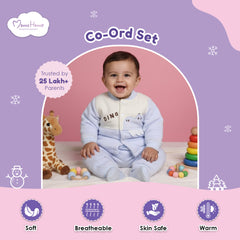 Winter Warm Full Sleeve Co-ord Sets For Baby | Cotton Baby Clothing Set | Dino | Set of 1