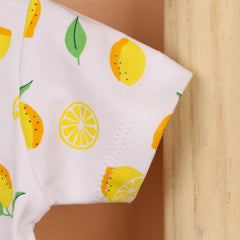 Kids Organic Cotton Co-Ord Set | T-Shirt & Shorts | Lemon