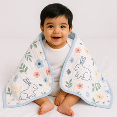 Organic Cotton 6 Layer Muslin Blanket | Super Soft Cotton Kids Blanket | 100X70 CM | 0-12 Months | Pack of 1