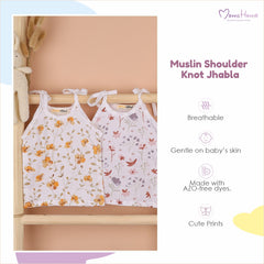 Baby Organic Cotton Knot type Jhabla | Bloom & Blossom | Pack of 2