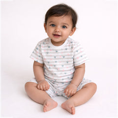 T-Shirt & Shorts Co-ord Set for Kids | Elegant & Comfortable Summer Wear | Organic Cotton Clothing Set | Little Heart | Pack of 1