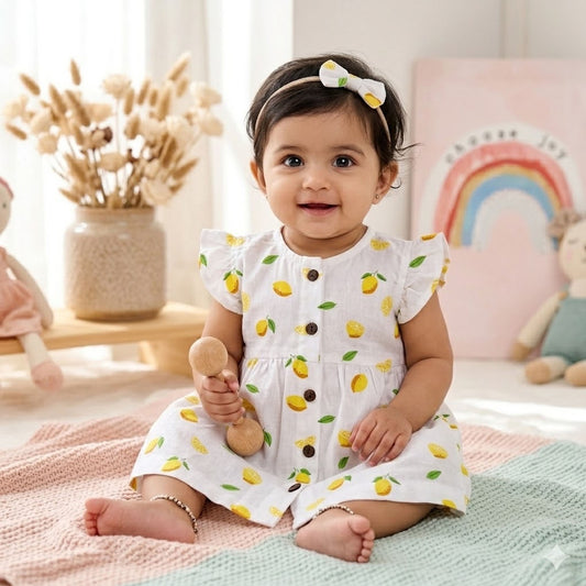 Organic Cotton Frock For Baby Girls | Toddler Baby Clothing | Pack of 1