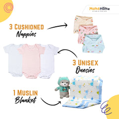 New Born Baby Essentials Gift Combo Box -0-6 Months- 35 Items
