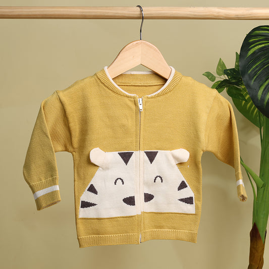 Winter Warm Woollen Full Sleeve Sweater For Baby | Tiger | Pack of 1