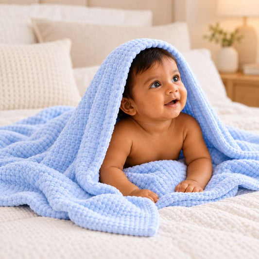 Baby Super Soft Absorbent Muslin 6 Layer wash Towel | 100X100 CM | 0-3 Years | Pack of 1