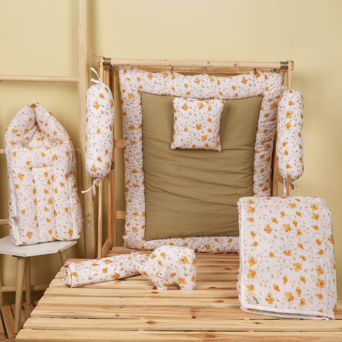 Baby Bedding Set With Muslin Swaddle, AC Quilt Sleeping Bag