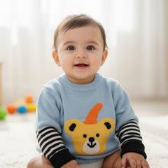 Winter Warm Woollen Full Sleeve Sweater For Baby | Bear | Pack of 1