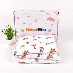 Baby Ac Quilt Blanket cum Bedspread- 0-3 Years - 100*120 cm - Dinosaur